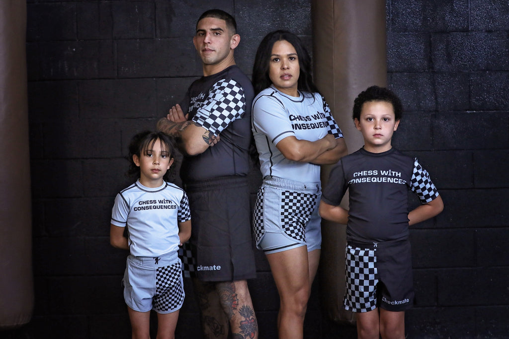 Chess With Consequences Steel Blue Rash Guard